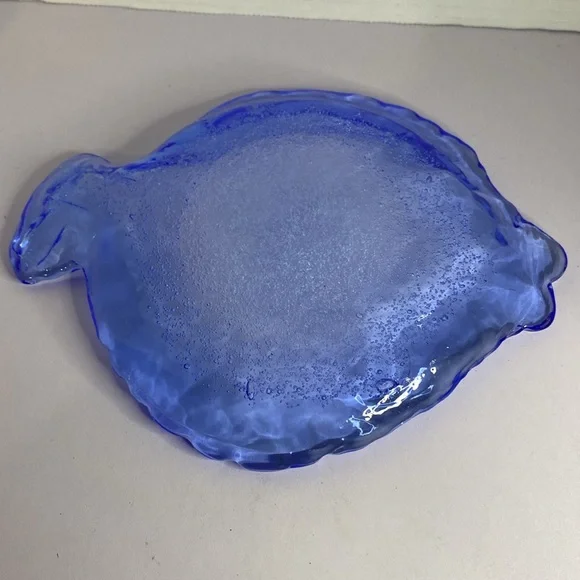 Blue bubble art glass - Picture 2 of 2